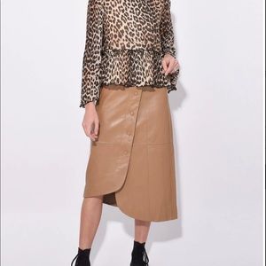 Ganni leather skirt